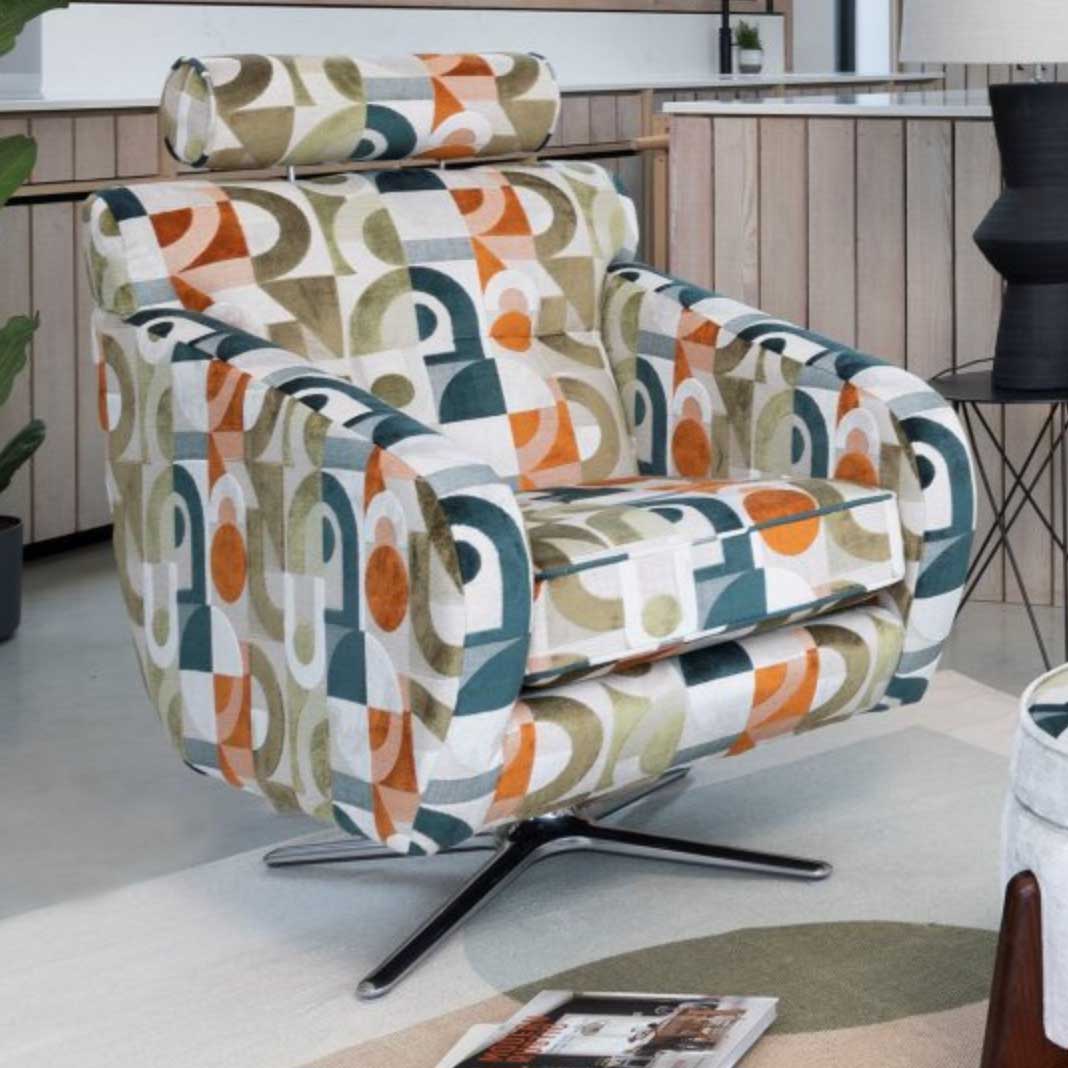 Alstons SoFo Magnus Swivel Chair with Headrest