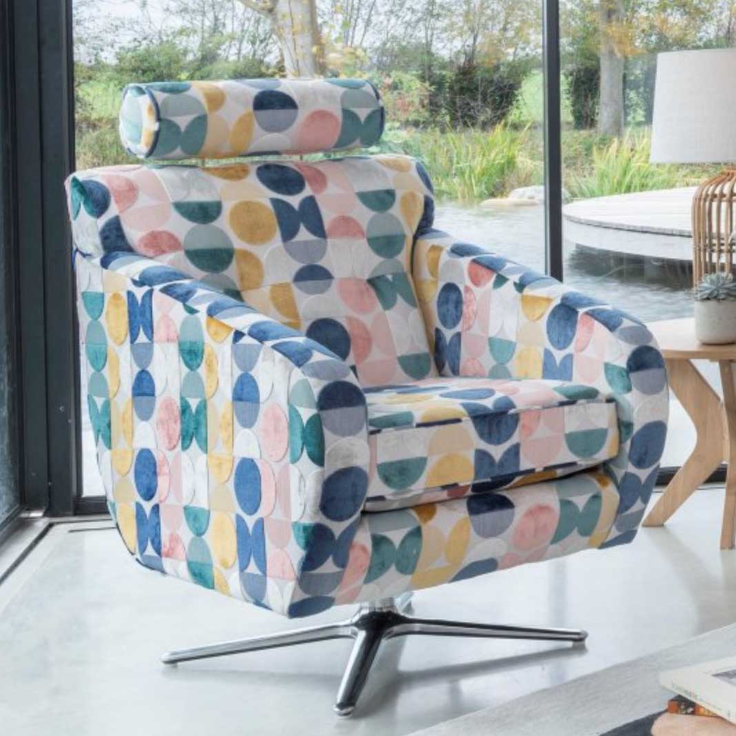 Alstons SoFo Magnus Swivel Chair with Headrest