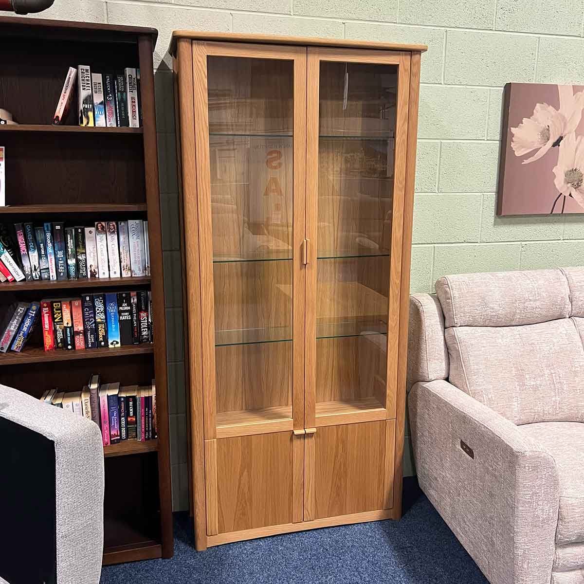 Andrena Aldbury Display Cabinet in Biscuit