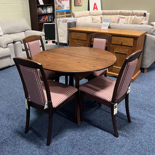 Andrena Aldbury Circular Extending Dining Table and 4 Chairs