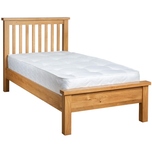 Manor Collection Dorset Oak 3′ Slatted Bed with Top Cap