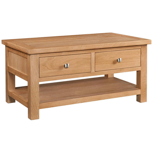 Manor Collection Dorset Oak Coffee Table With 2 Drawers