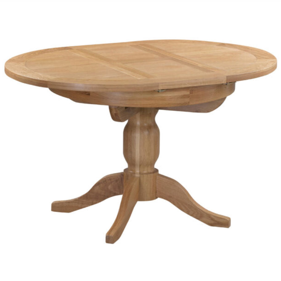 Manor Collection Dorset Oak Round Extending Pedestal Table