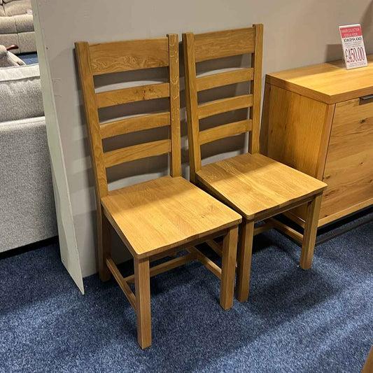Manor Collection Lockwood Set of 2 Ladder-Back Dining Chairs
