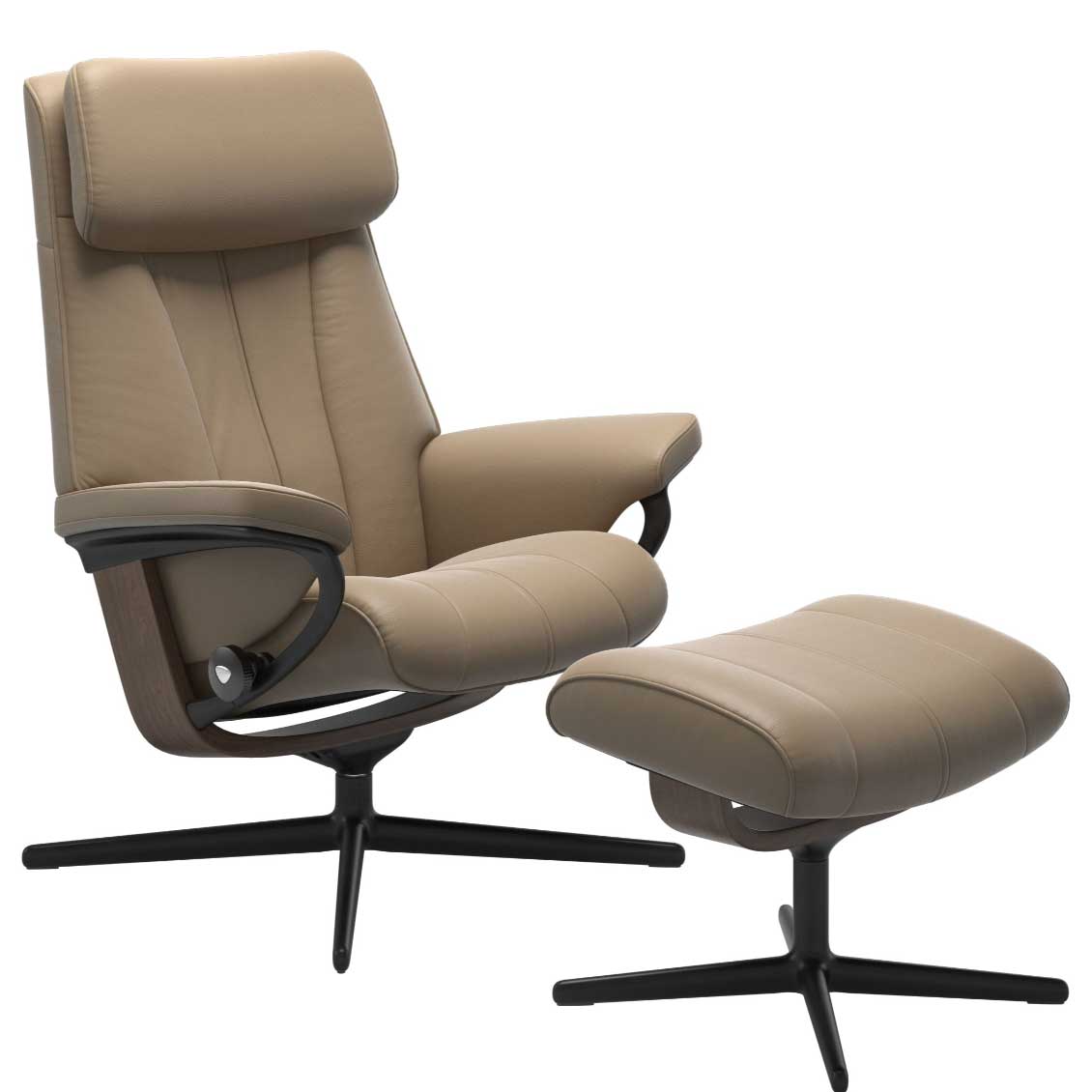 Stressless Paul Cross Recliner with Footstool