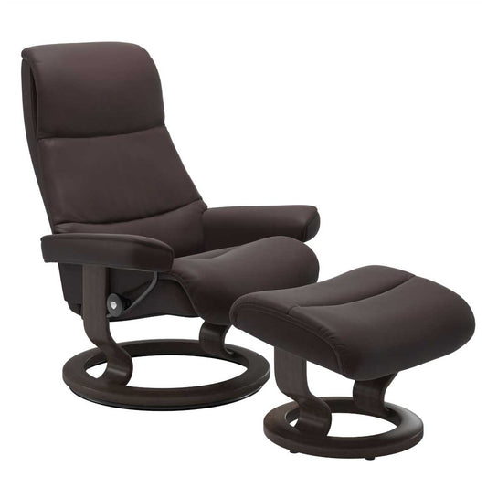 Stressless View Signature Recliner with Footstool