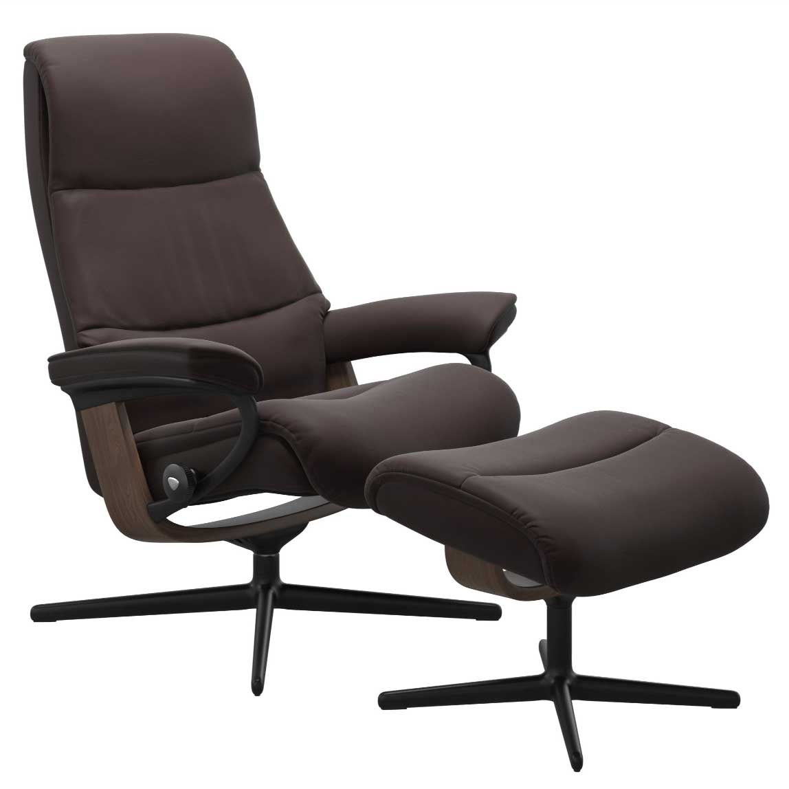 Stressless View Cross Recliner with Footstool
