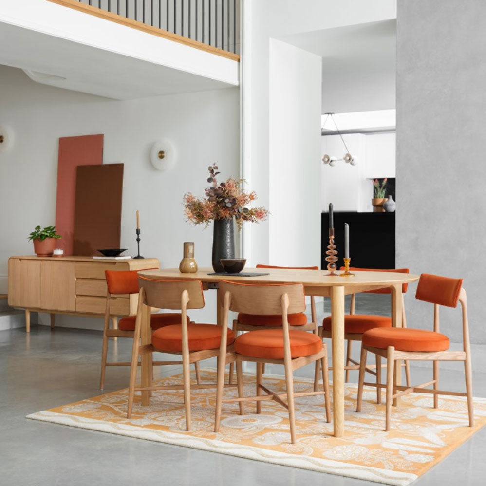 G Plan Winchester Flora Dining Chair Pair – Orange