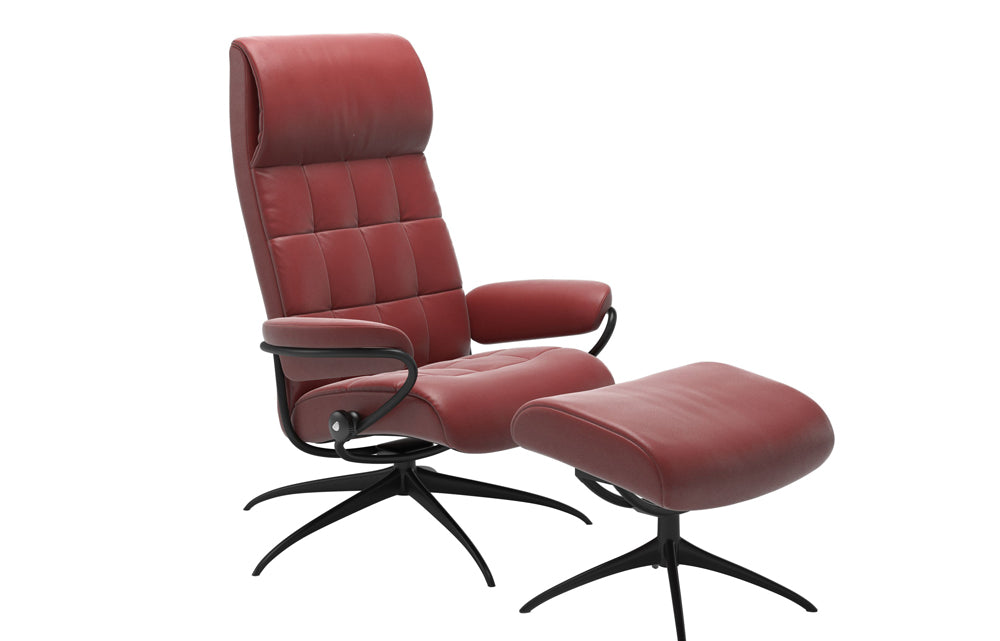 Stressless London High Back Chair and Footstool (Star Base)