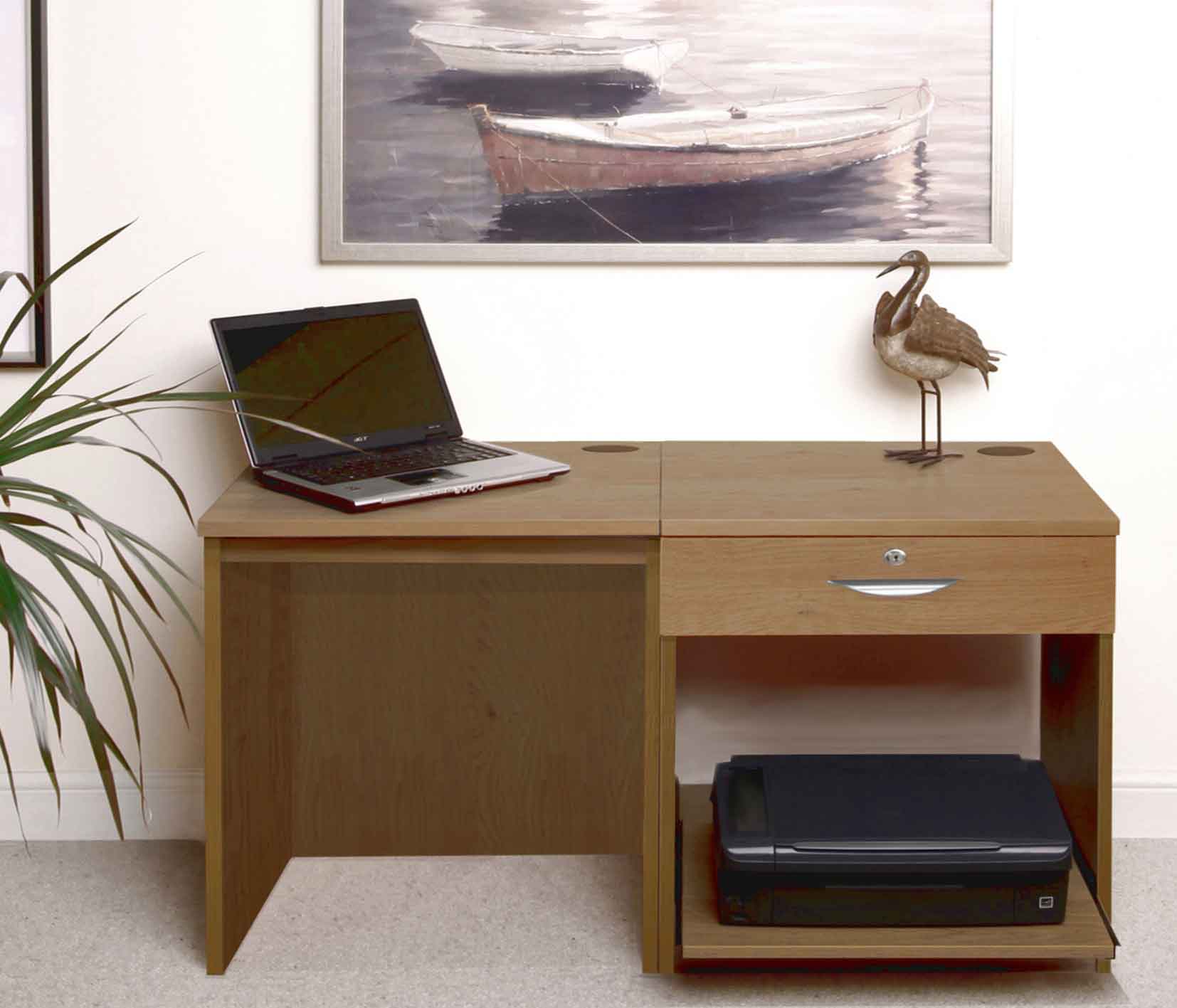 R White Cabinets Set Home Office Set Up