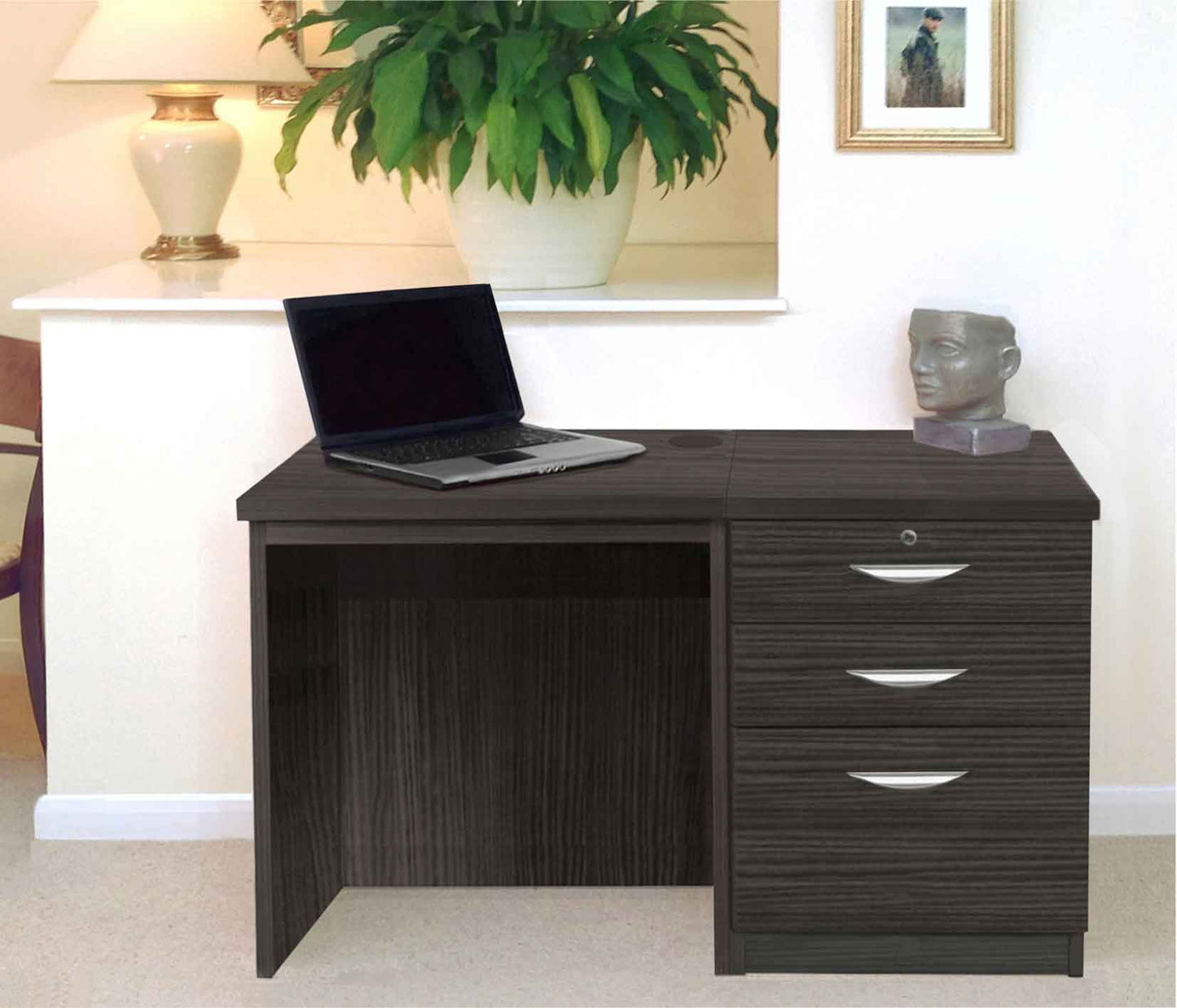 R White Cabinets Set Home Office Set Up