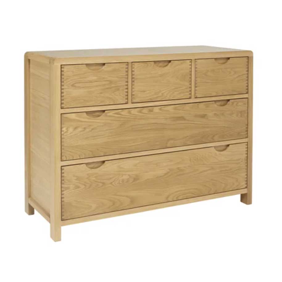 Ercol Bosco 5 Drawer Wide Chest