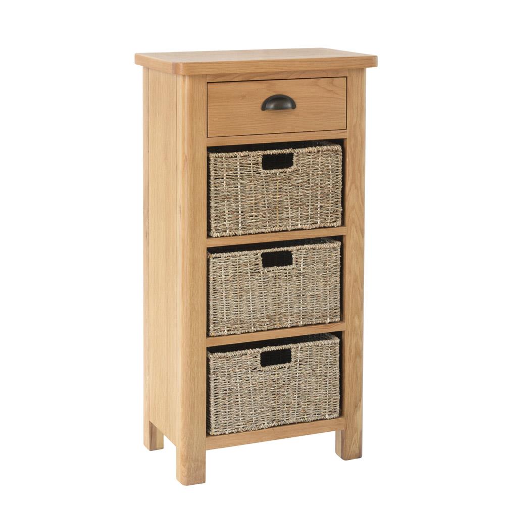 Manor Collection Radstock 1 Drawer 3 Basket Cabinet