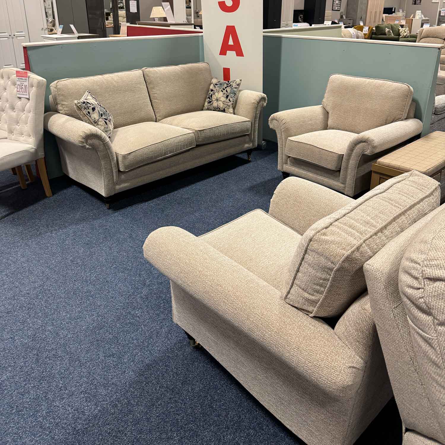 Parker Knoll Burghley Large 2 Seater and 2 Armchair