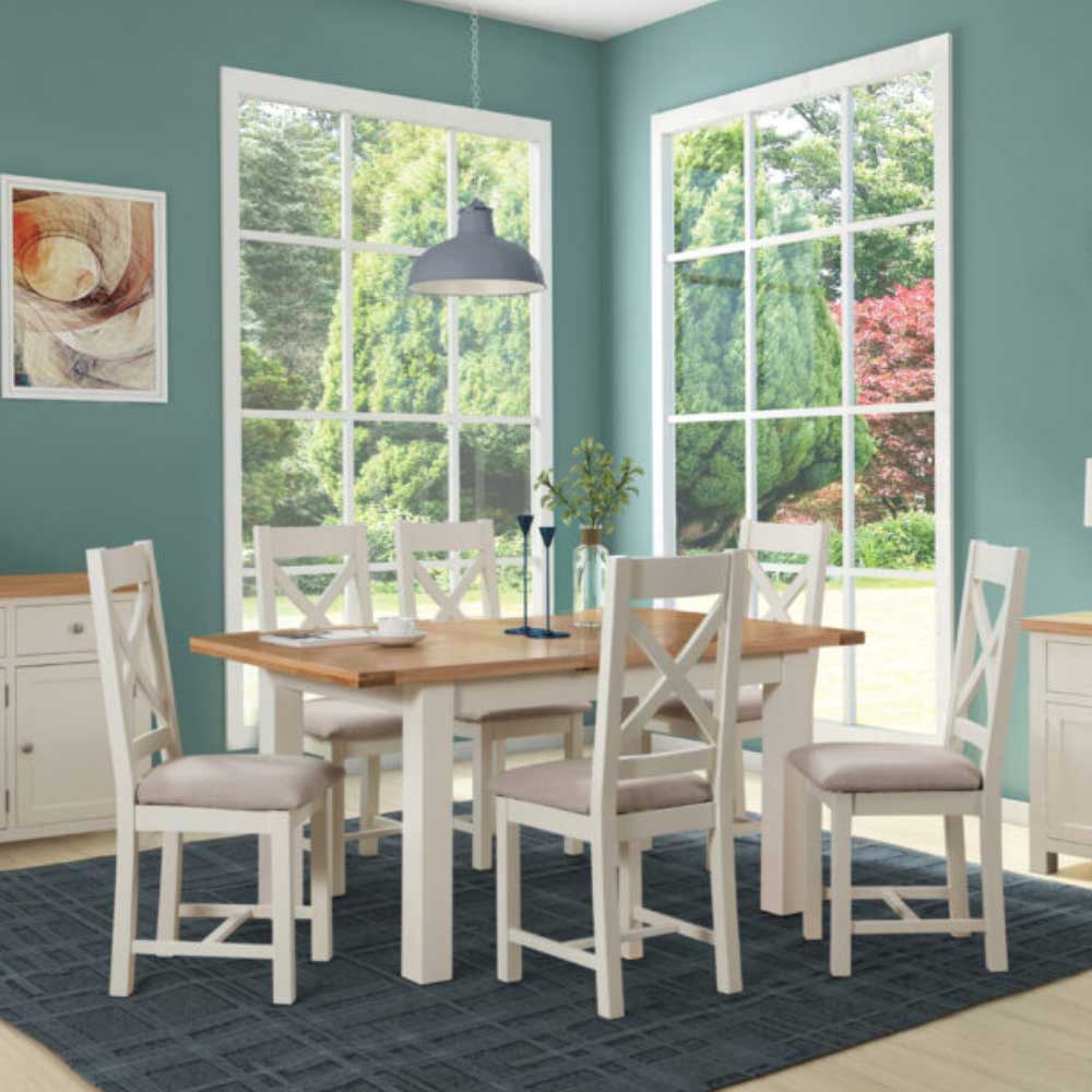 Manor Collection Dorset Painted Medium Extending Dining Table