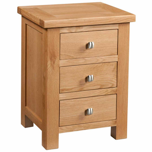 Manor Collection Dorset Oak 3 Drawer Bedside