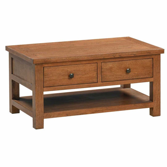 Manor Collection Dorset Rustic Coffee Table With 2 Drawers