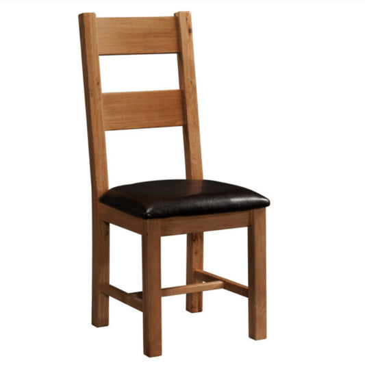 Manor Collection Dorset Rustic Ladder Back Chair