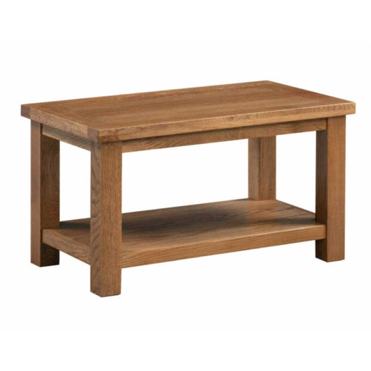 Manor Collection Dorset Rustic Small Coffee Table With Shelf