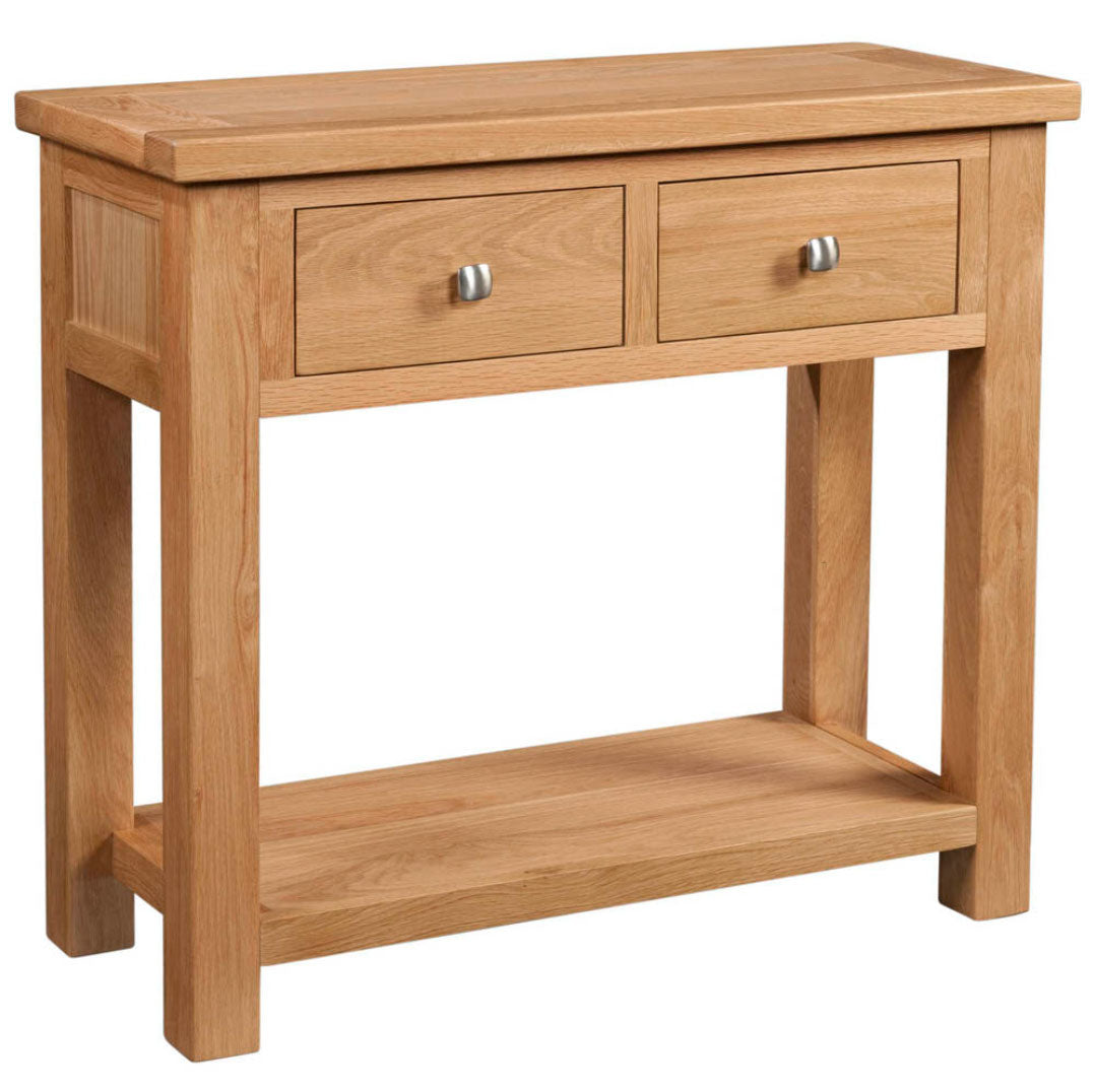 Manor Collection Dorset Oak 2 Drawer Console Table