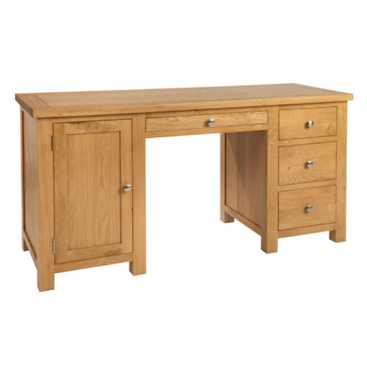 Manor Collection Dorset Oak Double Pedestal Desk