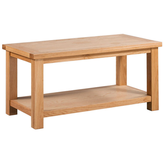 Manor Collection Dorset Oak Large Coffee Table With Shelf