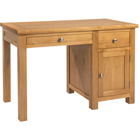 Manor Collection Dorset Oak Single Pedestal Desk