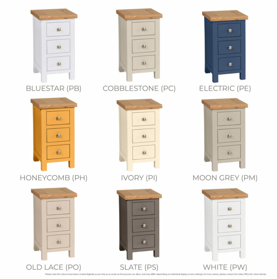 Manor Collection Dorset Compact 3 Drawer Bedside