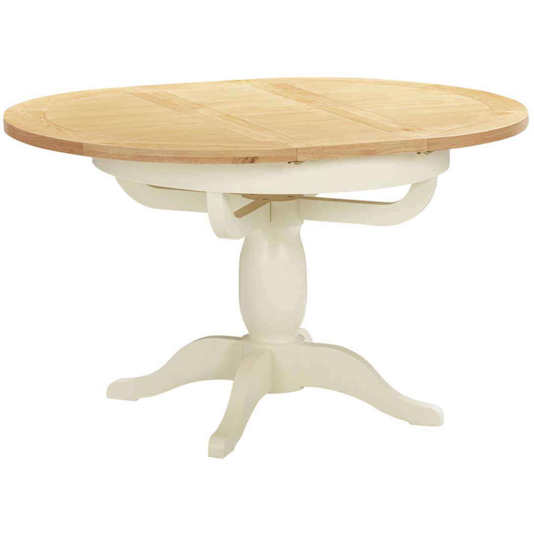 Manor Collection Dorset Painted Round Extending Pedestal Table