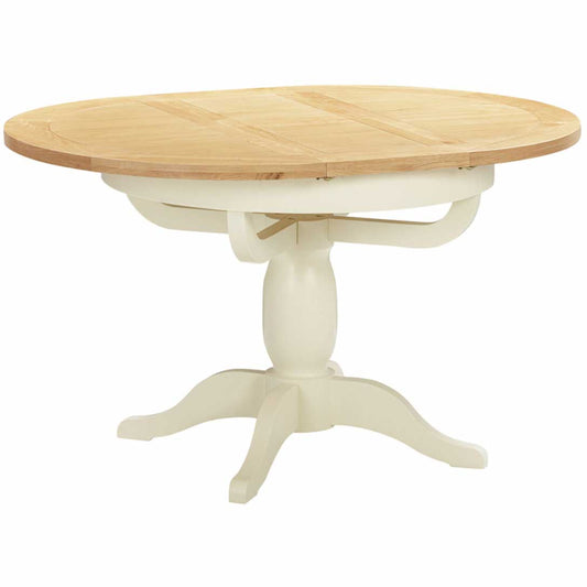 Manor Collection Dorset Painted Round Extending Pedestal Table