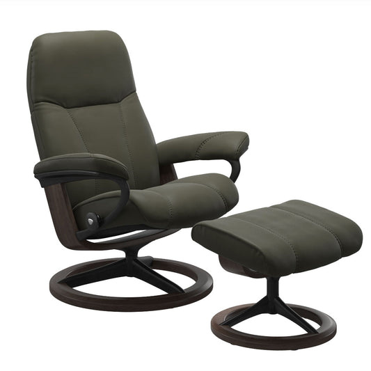 Stressless Consul Signature Recliner with Footstool