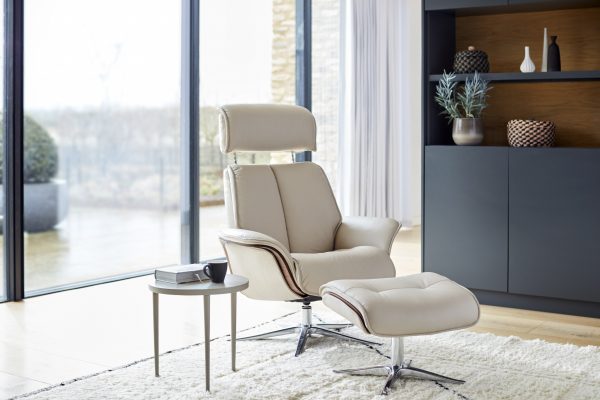 G Plan Ergo-Form Lund Manual Recliner Armchair With Veneer Trim