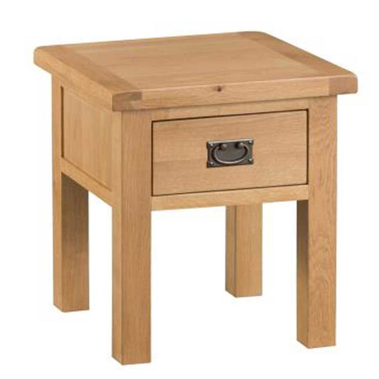 Manor Collection Lockwood Oak Lamp Table with Drawer