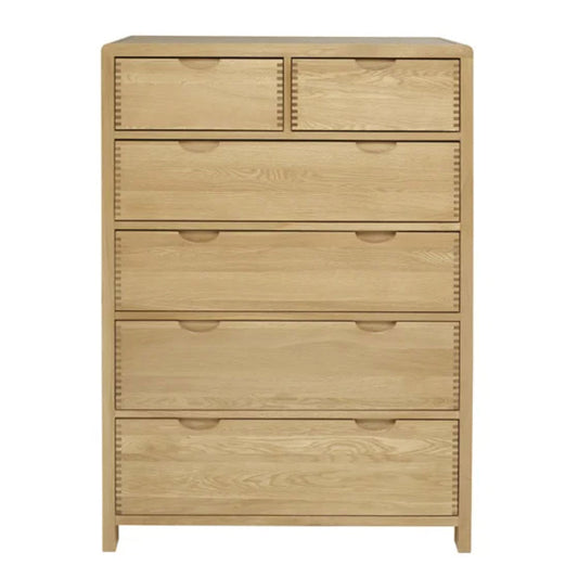 Ercol Bosco 6 Drawer Tall Wide Chest
