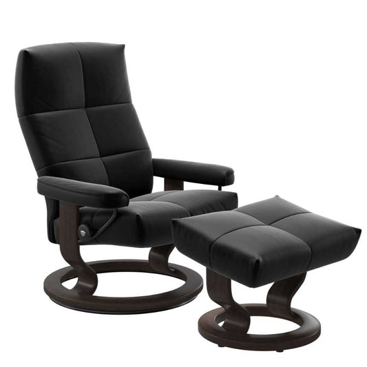 Stressless David Classic Base Recliner Chair with Footstool