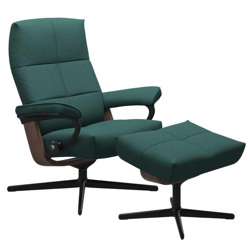 Stressless David Cross Bade Recliner Chair with Footstool