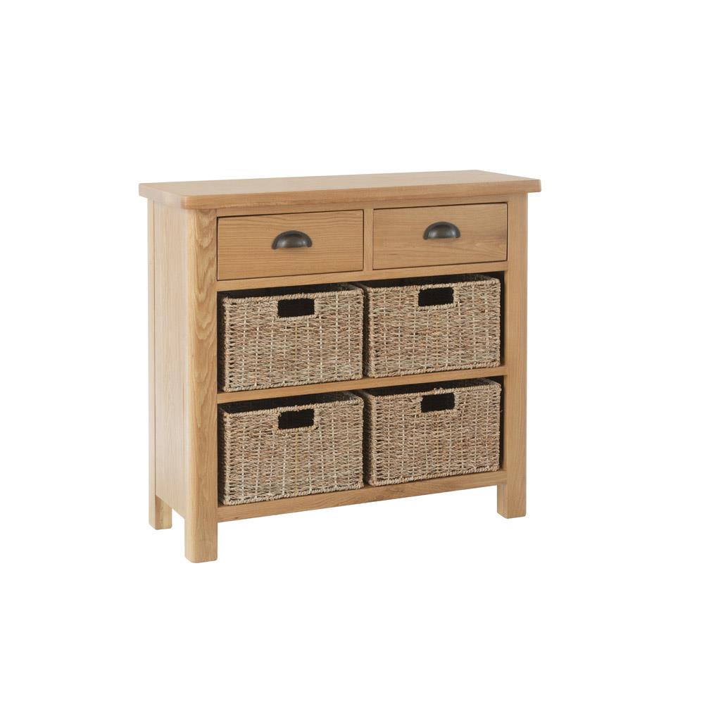 Manor Collection Radstock 2 Drawer 4 Basket Cabinet