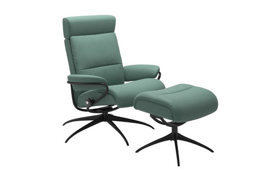 Stressless Tokyo Chair with Adjustable Headrest and Stool (Star Base)