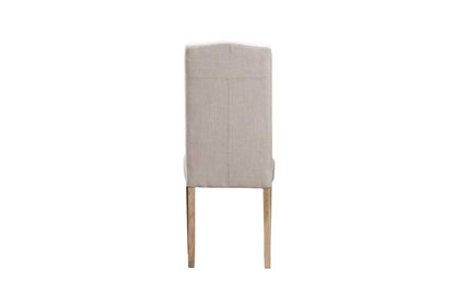 Manor Collection Upholstered Button Back Chairs - Natural