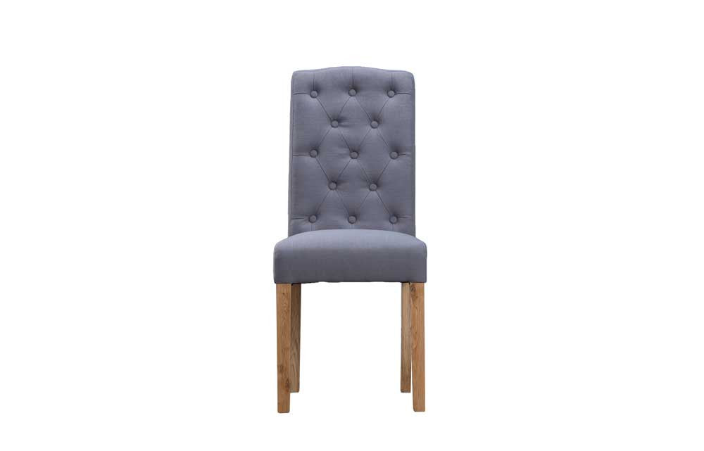 Manor Collection Upholstered Button Back Chairs - Grey