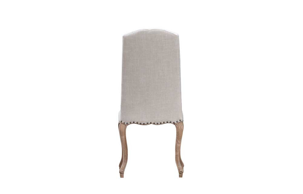 Manor Collection Upholstered Luxury Chair With Studs - Natural
